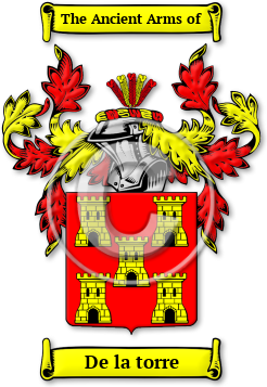 De la torre Family Crest Download (jpg) Legacy Series - 150 DPI